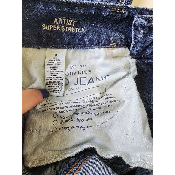 American Eagle Outfitters Artist SuperStretch Jeans Womens Size 8 Long - Picture 5 of 7
